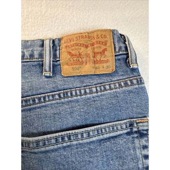 Levi's 550 Men Jeans 40x30 Denim Straight Relaxed Fit Pockets High Rise Casual - Picture 5 of 12